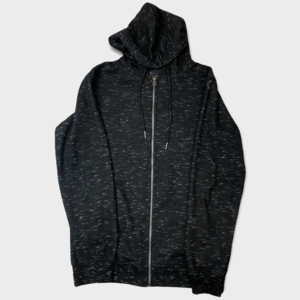 Pro-Fit Black Speckled Zip Up Drawstring Hoodie Women’s Size Medium